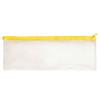 Janrax 13x5" Yellow Zip Clear Exam Pencil Case