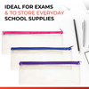 Janrax 13x5" Black Zip Clear Exam Pencil Case