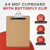 Pack of 48 Janrax A4 MDF Clipboards with Butterfly Clip