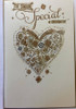 For Someone Special Beautiful Cut Out Gold Heart Design Christmas Card	