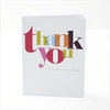 Pack Of 30 Quality Multicoloured Thank You Cards With Envelopes