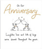 Our Anniversary Laughter, Love & Lots Of Hugs Snoopy New Greetings Card