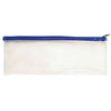 Pack of 120 Janrax 13x5" Blue Zip Clear Exam Pencil Case