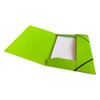 Janrax A4 Green Laminated Card 3 Flap Folder with Elastic Closure