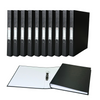 Pack of 10 A4 Black Paper Over Board Ring Binders by Janrax