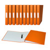 Pack of 10 A4 Orange Paper Over Board Ring Binders by Janrax