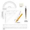 Student Solutions 8 Piece Stationery Maths Set