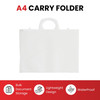 A4+ Clear Carry Folder – 180 Micron Poly Wallet with Handle & Clip Lock for Documents and Artwork