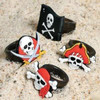 Classic Rubber Pirate Rings 12 Ct With Skull And Crossbones Design Fun Party Themed Favor