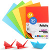 Pack of 50 Sheets A4 Assorted Rainbow Colour 160gsm Card by Premier Activity