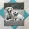 Monchrome Labradors Fathers Day Card