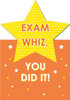 HALLMARK EXAM CONGRATULATIONS YOU DID IT STAR DIE CUT GREETING CARD OPEN