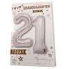 To a Special Granddaughter You're 21 Balloon Boutique Greeting Card