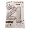 To a Special Grandson You're 21 Balloon Boutique Greeting Card