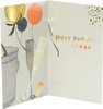 50th Birthday Card  Age 50 Pop the Champers and Celebrate