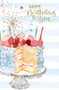 Happy Birthday Large Cake Card
