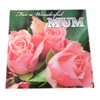 Wonderful Mum Lovely Peach Roses 3D Holographic Mother's Day Card