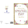 Open Happy Birthday Card Floral Text Special Day