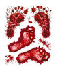 Halloween Blood Deco Feet Window Stickers