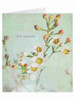 6 x White Freesia Blank Sympathy Modern New Cards Condolences