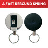 Round Retractable Key Reel with Key Ring