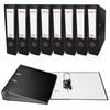 Pack of 5 A4 Black Paperbacked Lever Arch Files by Janrax