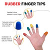 Pack of 12 Blue No.1 Rubber Thimblettes - Medium Thimble Finger Cones