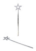 Pack of 12 Silver Star Wands 35cm Fancy Dress Accessory