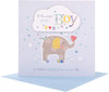 A Beautiful New Baby Boy Foil Finish Cute Design Congratulations Card