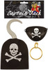 Fancy Dress Pirate Hook with Eye Patch and Earring 19cm