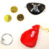 Pirate Pouch Set with 3 Pirate Coins Eye Patch & Earring
