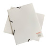 Pack of 120 Janrax A4 White Laminated Card 3 Flap Folders with Elastic Closure