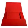 Pack of 120 Janrax A4 Red Laminated Card 3 Flap Folders with Elastic Closure