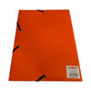 Pack of 120 Janrax A4 Orange Laminated Card 3 Flap Folders with Elastic Closure