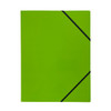 Pack of 12 Janrax A4 Green Laminated Card 3 Flap Folders with Elastic Closure