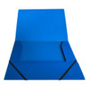 Pack of 120 Janrax A4 Blue Laminated Card 3 Flap Folders with Elastic Closure