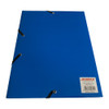 Pack of 120 Janrax A4 Blue Laminated Card 3 Flap Folders with Elastic Closure