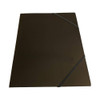 Pack of 12 Janrax A4 Black Laminated Card 3 Flap Folders with Elastic Closure
