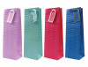 Embossed Bright Coloured Bottle Gift Bag