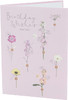 Lavender Floral Design Birthday Card