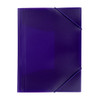 Pack of 12 A4 Clearview Purple 3 Flap Folders with Elasticated Closure