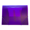 Pack of 12 A4 Clearview Purple 3 Flap Folders with Elasticated Closure
