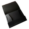 Pack of 12 A4 Black 3 Flap Folders with Elasticated Closure