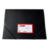 Pack of 120 A4 Black 3 Flap Folders with Elasticated Closure