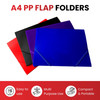 Pack of 120 A4 Red 3 Flap Folders with Elasticated Closure