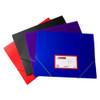 Pack of 12 A4 Assorted Colour 3 Flap Folders with Elasticated Closure