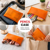 Pack of 120 8x5" Frosted Blue Pencil Cases