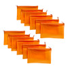 Pack of 12 8x5" Frosted Orange Pencil Cases