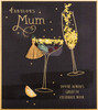 Christmas Card for Mum Contemporary Cocktail Design with Tassel Attachment