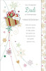 Wonderful Dad Nice Verse Sparkling Snowflakes Design Christmas Card